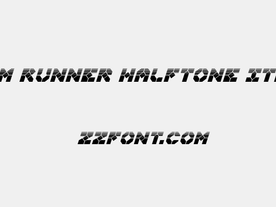 Zoom Runner Halftone Italic