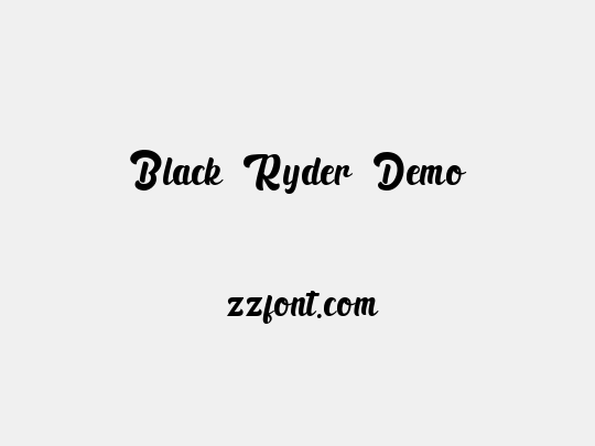 Black Ryder Demo