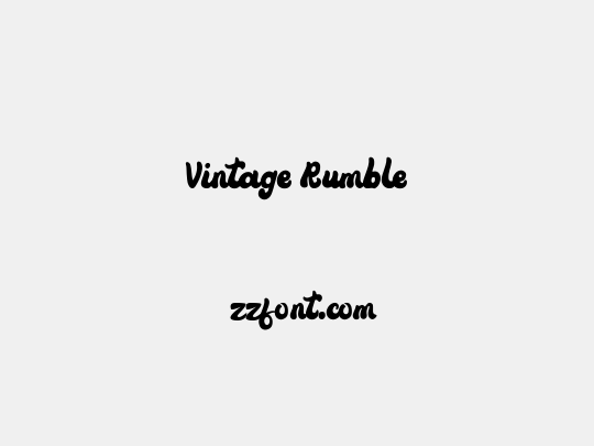 Vintage Rumble