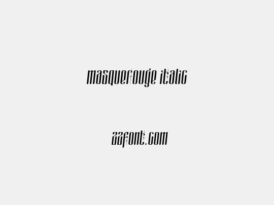 masquerouge italic