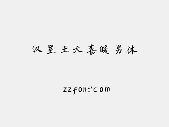 汉呈王天喜暖男体