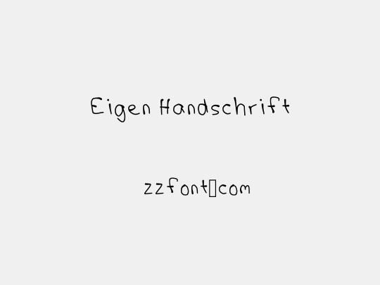 Eigen Handschrift