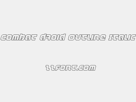 Combat Droid Outline Italic