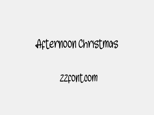 Afternoon Christmas