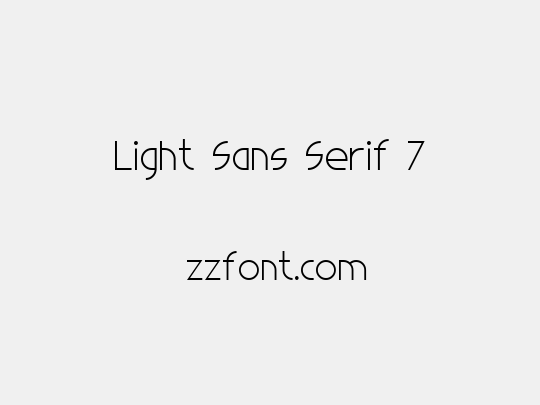 Light Sans Serif 7