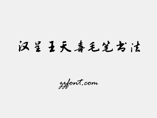 汉呈王天喜毛笔书法
