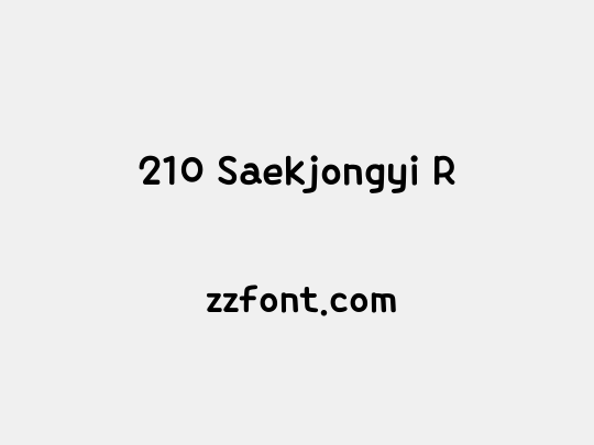 210 Saekjongyi R