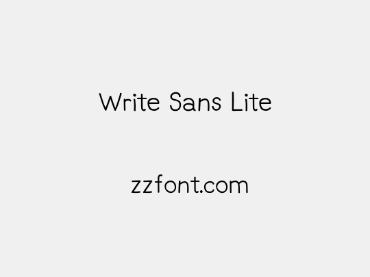 Write Sans Lite