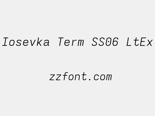 Iosevka Term SS06 LtEx