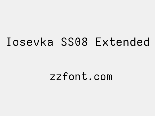 Iosevka SS08 Extended