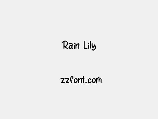 Rain Lily