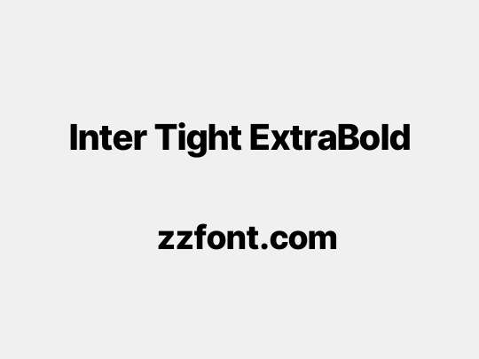 Inter Tight ExtraBold