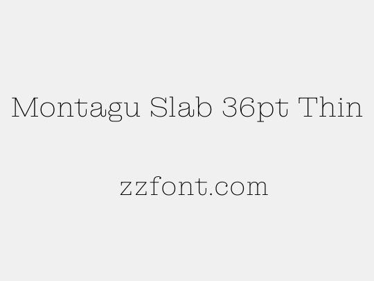 Montagu Slab 36pt Thin