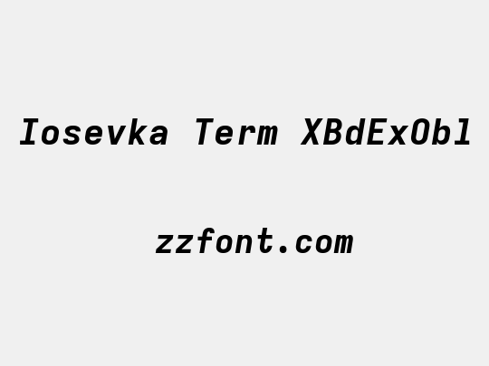 Iosevka Term XBdExObl