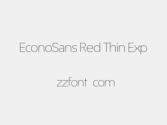 EconoSans Red Thin Exp