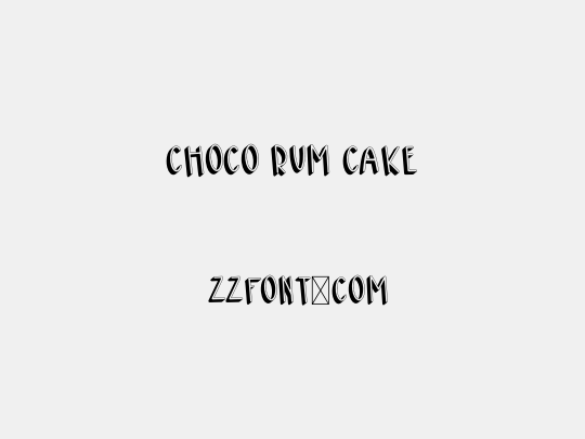 CHOCO RUM CAKE