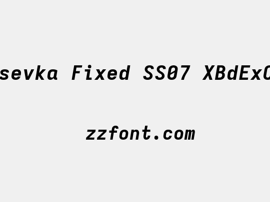 Iosevka Fixed SS07 XBdExObl