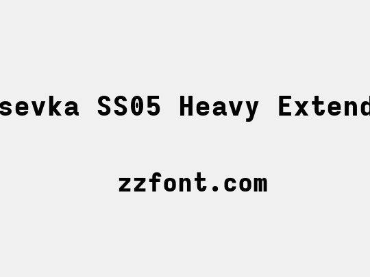 Iosevka SS05 Heavy Extended