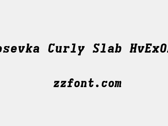 Iosevka Curly Slab HvExObl
