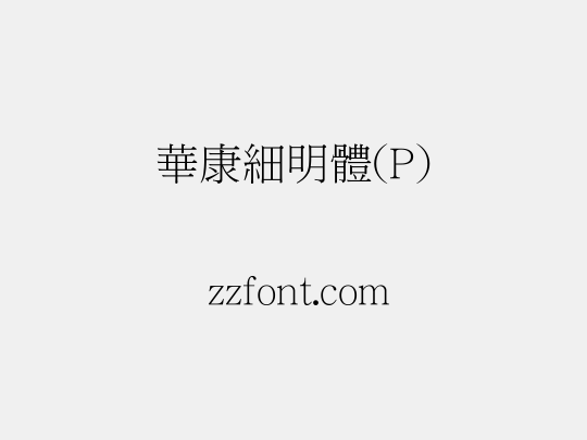 華康細明體(P)