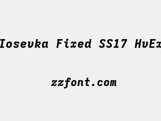 Iosevka Fixed SS17 HvEx