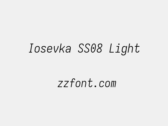 Iosevka SS08 Light