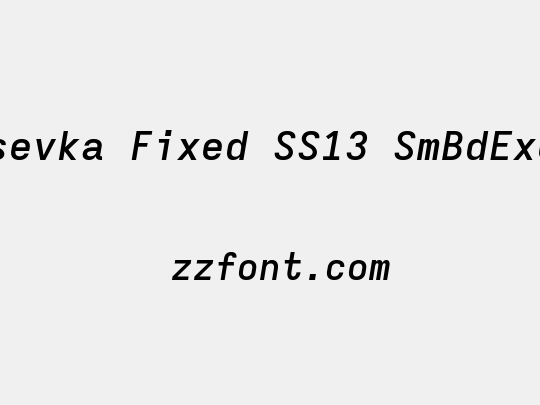 Iosevka Fixed SS13 SmBdExObl