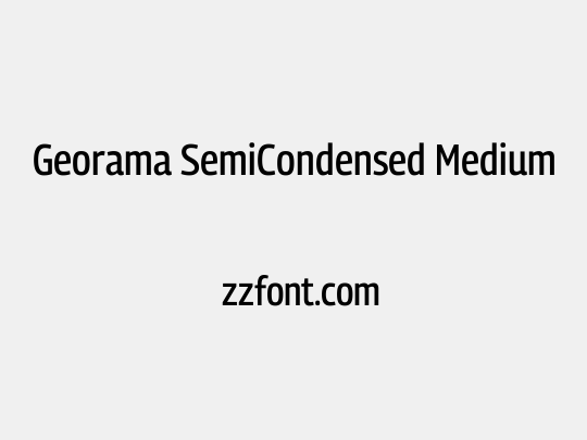 Georama SemiCondensed Medium