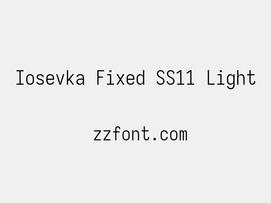 Iosevka Fixed SS11 Light