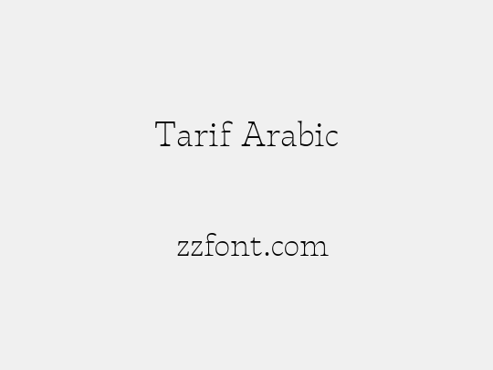 Tarif Arabic