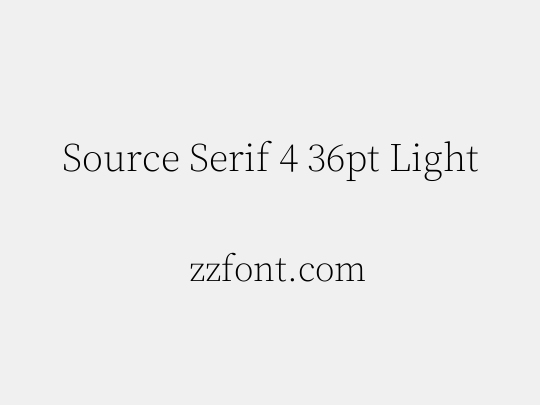 Source Serif 4 36pt Light