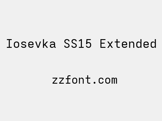 Iosevka SS15 Extended