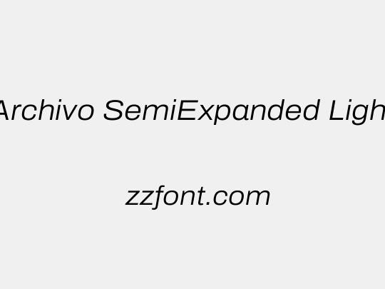 Archivo SemiExpanded Light