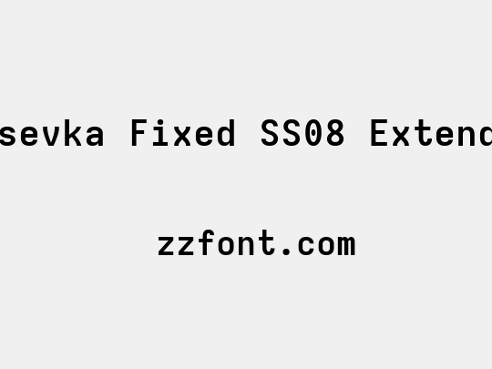 Iosevka Fixed SS08 Extended