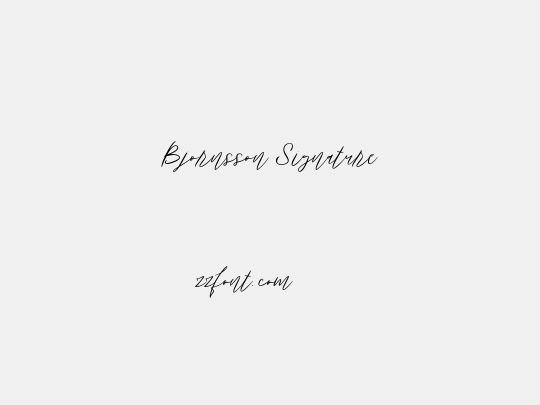 Bjornsson Signature