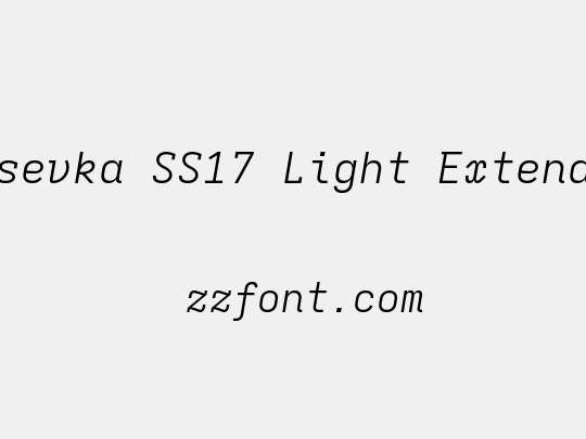 Iosevka SS17 Light Extended