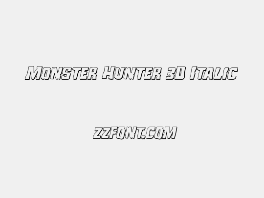 Monster Hunter 3D Italic