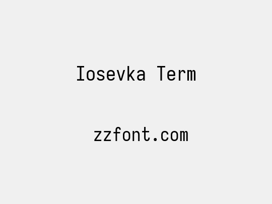 Iosevka Term