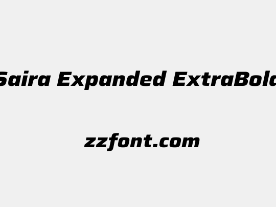 Saira Expanded ExtraBold