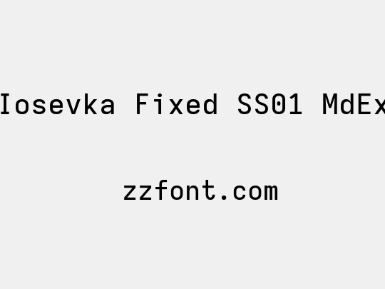 Iosevka Fixed SS01 MdEx