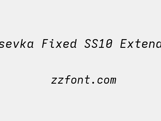 Iosevka Fixed SS10 Extended