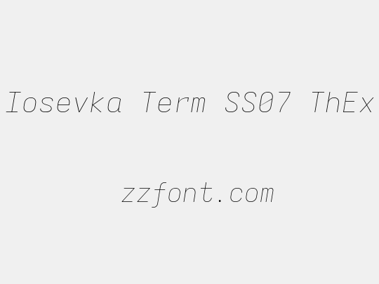 Iosevka Term SS07 ThEx