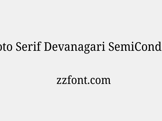 Noto Serif Devanagari SemiCondensed