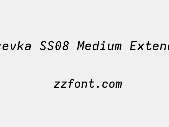 Iosevka SS08 Medium Extended