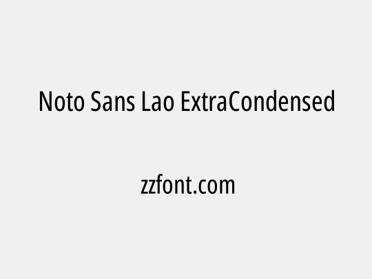 Noto Sans Lao ExtraCondensed