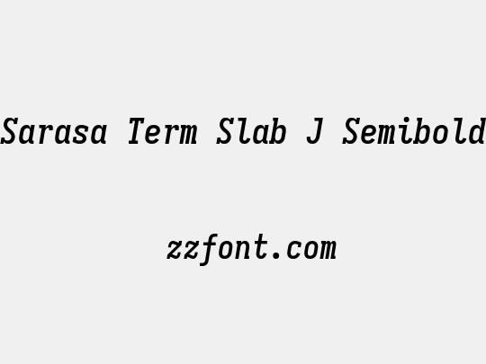 Sarasa Term Slab J Semibold