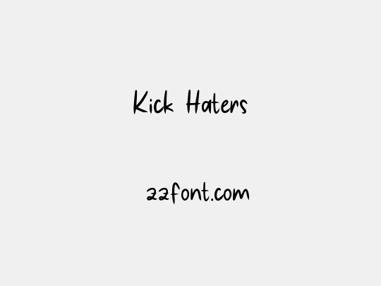 Kick Haters