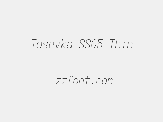 Iosevka SS05 Thin