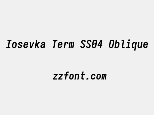 Iosevka Term SS04 Oblique