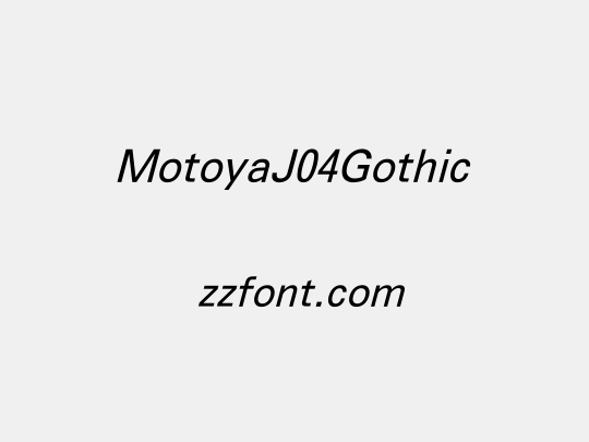 MotoyaJ04Gothic